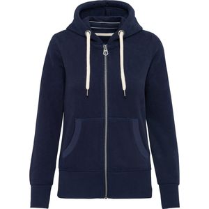 Kariban Vintage damessweater met rits en capuchon KV2307 - Vintage Navy - XXL