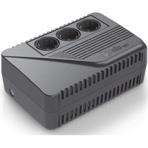 Riello - iPlug SE 600 - UPS - Zwart - Kunststof - 0,6 kVA - 3 AC-uitgangen