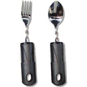 Parkinson's Bestek Bestek voor Senioren, Parkinson's Hulpmiddel voor Artritis Parkinson, Hulpmiddel voor Gehandicapten, met Dikke Handvat, Gemakkelijk Vast te Pakken, Kan Gebogen en Gebruikt Worden,