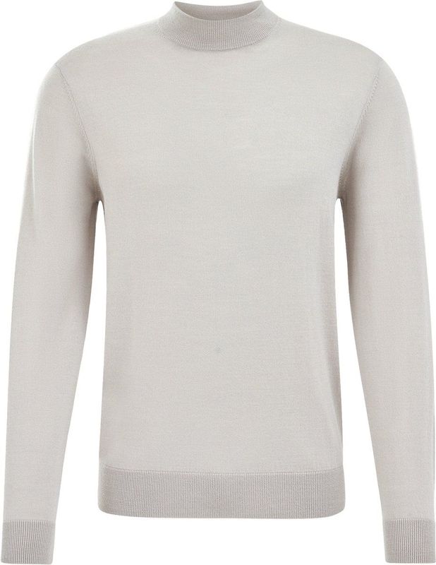 WE Fashion - Trui - Lichtgrijs - Slanke Pasvorm - Lange Mouw