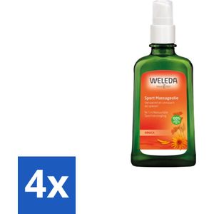 4 x WELEDA - Massageolie Sport - Arnica - 100 ml - Sportmassage - Spierpijn - Spierherstel - Arnica - Massageolie
