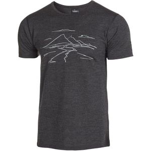Ivanhoe t-shirt Agaton Mountain voor heren - 100% merino wol - Grijs
