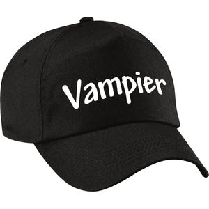 Vampier verkleed pet zwart voor kinderen - baseball cap - carnaval verkleedaccessoire voor kostuum