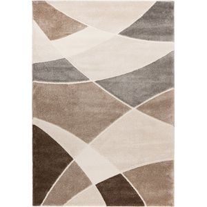 Flycarpets Livia Designer Bruin Vloerkleed - Laagpolig Tapijt - Woonkamer - 160x230 cm