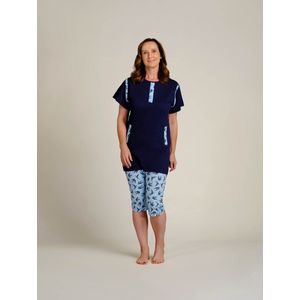 Dames dessin hansop | Ritssluiting | Pyjama | Topkwaliteit | Marine | XXXL