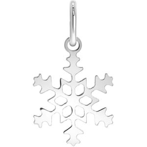 Lucardi Dames Zilveren hanger sneeuwvlok - Hanger - 925 Zilver - Zilverkleurig