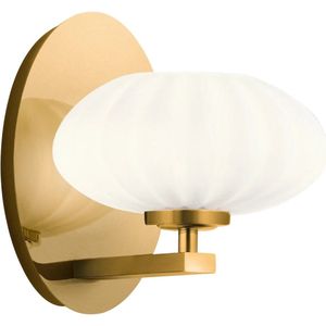 Kichler LED Wandlamp Pim | 3W 3000K 300Lm 830 | IP44 | Dimbaar | Fox Gold