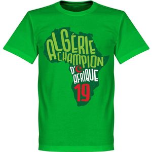 Algerije Afrika Cup 2019 Winners Map T-Shirt - Groen - S