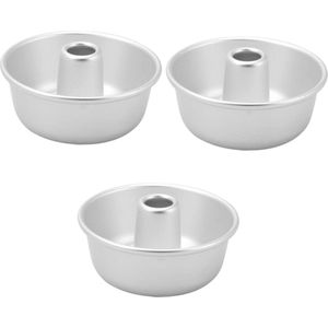 3 stuks donut-mini-bakvormen voor koekjes - anti-aanbak-bakplaat van pannen - cake maakt bakplaat - zilver metaal