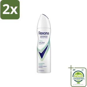 Rexona - Deodorant Spray - Advanced Protection - Shower Fresh - Anti-Transpirant & Perspirant - 150ml - Voordeelverpakking - 2 stuks - Rexona deodorant - Anti-transpirant