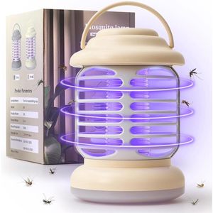 Elektrische Vliegenval - UV Insectenvallen en Muggenlamp - USB Oplaadbare Muggenbeschermer voor Slaapkamer, Tuin en Camping