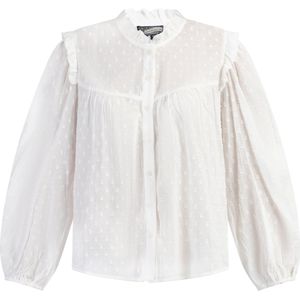 Dreimaster - Blouse - Wolwit - Vintage - Katoenpopeline