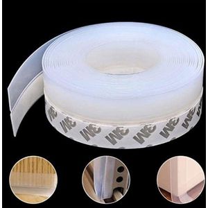 PolkaHome Siliconen Afdichtingsstrip voor Deuren en Ramen - Zelfklevende Tochtstrip, 35mm x 10m, Transparant - Eenvoudig te Installeren, Waterdicht en Geluidsdempend