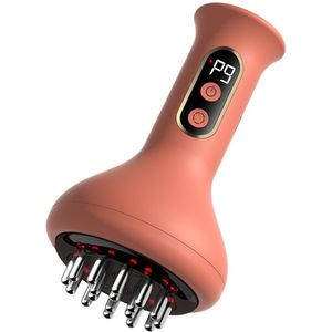 Elektrisch Massageapparaat -massagebal- Massagebal - Elektrische borstelmassager - Draagbare massager - Rood - 8,9 x 16,1 cm