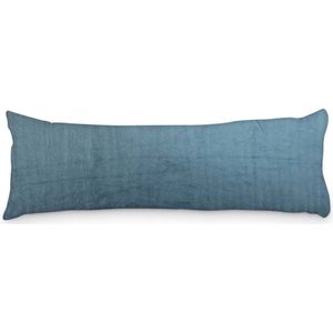 Beau Maison Velvet Body Pillow Kussensloop Petrol Blauw 45 x 145 cm