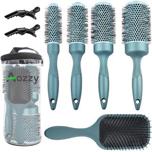 5-delige Ronde Haardroogborstel Set voor Föhnen en Krullen - Professionele Styling Pakket