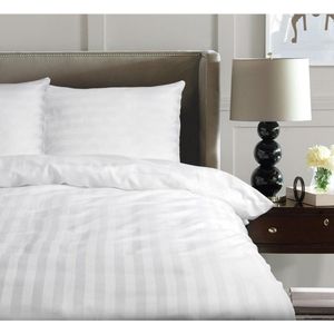 Home impressions® Heel chique Premium Hotel Kwaliteit Wit Dekbedovertrek 200x200/220 + 2 kussenslopen White