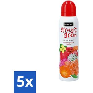 5 x Sence - Body-X Women - Deodorant - Spray - 150 ml - Langdurige Bescherming - Deodorant Voor Dagelijks Gebruik - Deodorant Voor Gevoelige Huid
