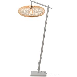 GOOD&MOJO Vloerlamp Cango - Bamboe Wit/Naturel - 36x60x176cm - - Staande lampen voor Woonkamer - Slaapkamer