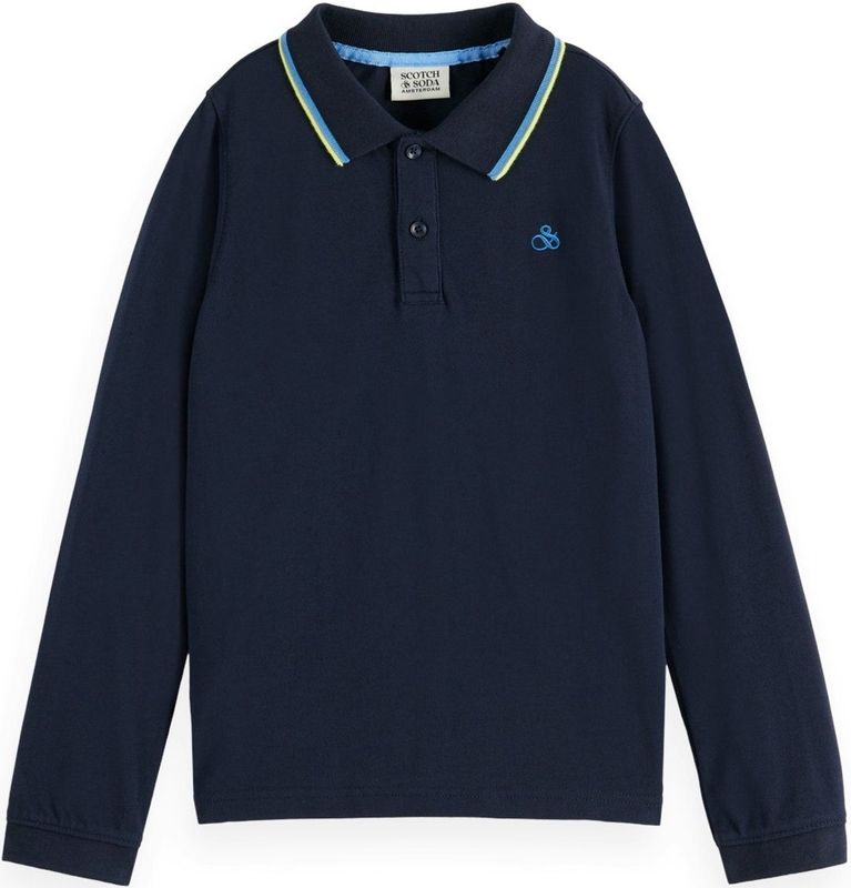 Scotch & Soda Pique Lange Mouw Poloshirt