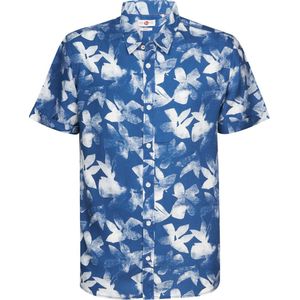 Petrol Industries - Heren Botanical overhemd - Blauw - Maat S