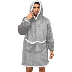 Oversized Sherpa Deken Hoodie voor Dames en Heren - Zacht en Comfortabel Sweatshirt met Voorzak