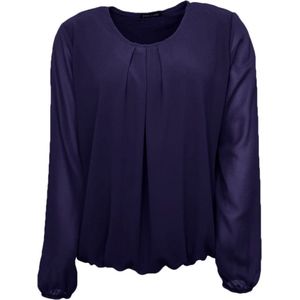 Pink Lady dames blouse - blouse uni dames - paars uni - lange mouwen - BG201 - maat 52