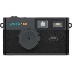 Pora&Co Digitale Camera - Schermvrij - Oplaadbaar - 2000 Foto's - Fotocamera - Vintage - Duurzaam - Zwart