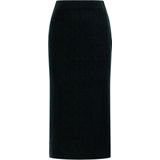 DreiMaster - Gebreide Midi-rok - Donkergroen - Dames