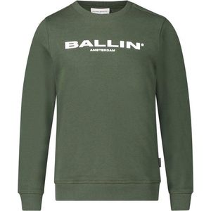 Ballin Amsterdam - Jongens Regular Fit Original Sweater - Groen - Maat 140