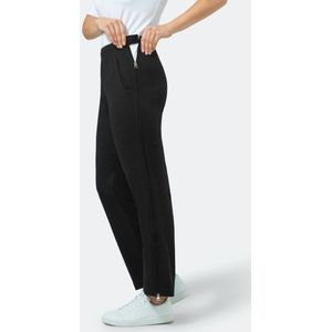 hajo Joggingbroek voor dames, functionele revalidatiebroek met ritssluiting op de broekspijp, korte maten, zwart (100), 22