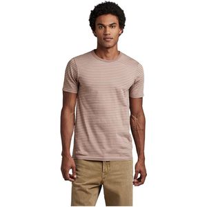 G-star Stripe Slim Korte Mouwen Ronde Nek T-shirt Beige XL Man