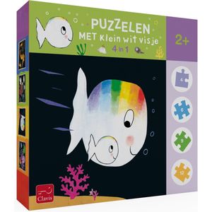 Klein Wit Visje Puzzel (4 stukjes) - Voor kinderen vanaf 2 jaar