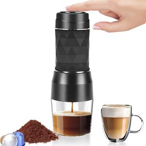 Netonic Draagbare Koffiemachine - Draagbare Koffiezetapparaat - Espressomachine - Voor Nespresso, Dolce Gusto Cups - Compact - Draagbaar - Ideaal Voor Op De Camping - Zwart