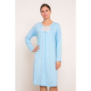 Dames nachthemd - slaapkleed - Blauw/Roze/wit - M - Geschikt voor thuis - ziekenhuis - zorginstelling - HQ - Comfort+ - Merk ORBRO