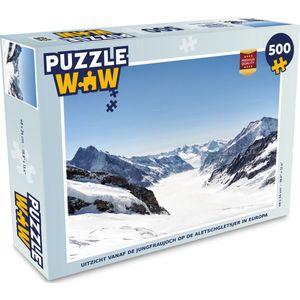 Puzzel Uitzicht vanaf de Jungfraujoch op de Aletschgletsjer in Europa - Legpuzzel - Puzzel 500 stukjes