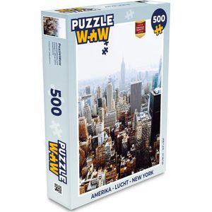 Puzzel Amerika - Lucht - New York - Legpuzzel - Puzzel 500 stukjes