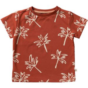 Sketchy Palm | Relaxed Tee | Rood shirt jongens | Maat 80 t/m 140 | YOUR WISHES