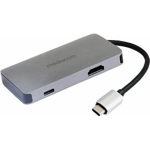 Mediacom MD-C311 interface hub Mini DisplayPort Aluminium