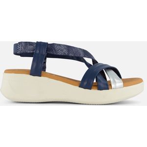 Oh My Sandals Sandalen blauw Leer - Dames - Maat 38
