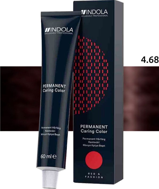 Indola - Profession Permanent Caring Color - Haarkleuring - 4.68 - 60ml