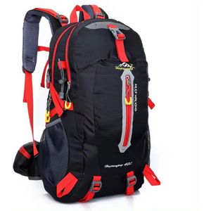 Avoir Avoir®-Backpack - Hiking - Camping- Sport - 40L-rugzak -Zwart/Rood - Duurzaam, Lichtgewicht en Compact - Nylon - 52x33x20cm-Backpacks