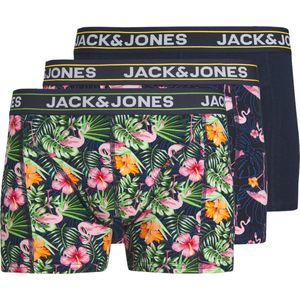 Jack & Jones Heren Boxershorts Trunks JACPINK Flamingo Print 3-Pack - Maat L