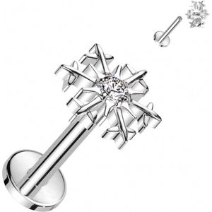 Piercing titanium snowflake 1.2x6