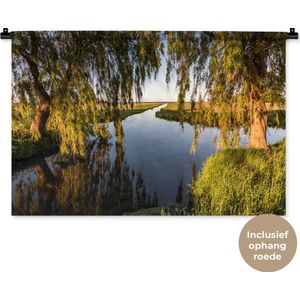 Wandkleed Landschappen Nederland - Nederlands landschap in de lente Wandkleed katoen 90x60 cm - Wandtapijt met foto