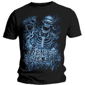 Avenged Sevenfold - Chained Skeleton Heren T-shirt - XL - Zwart
