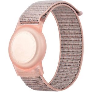 Airtag armband Polsband horloge - Airtag Sleutelhanger - Airtag Polsband Voor Kinderen - Airtag Armband - Airtag Apple - Klittenband - Airtag Houder - Airtag Hoesje - roze