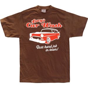 Hybris Lucy's Car Wash T-Shirt SH-1-10854-H1-14 Brown-S