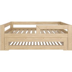 Need Sleep - Kinderbed met uitschuifbaar logeerbed - houten uitschuifbed voor 2 kinderen - 180x90 / 160x80 cm
