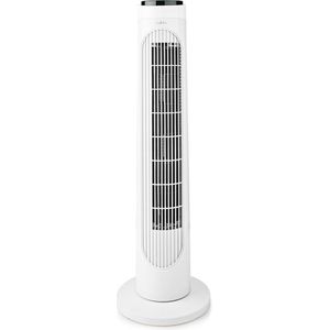 Nedis Torenventilator - 3 Snelheden - Zwenkfunctie - 50 W - Afstandsbediening - Wit / Zwart